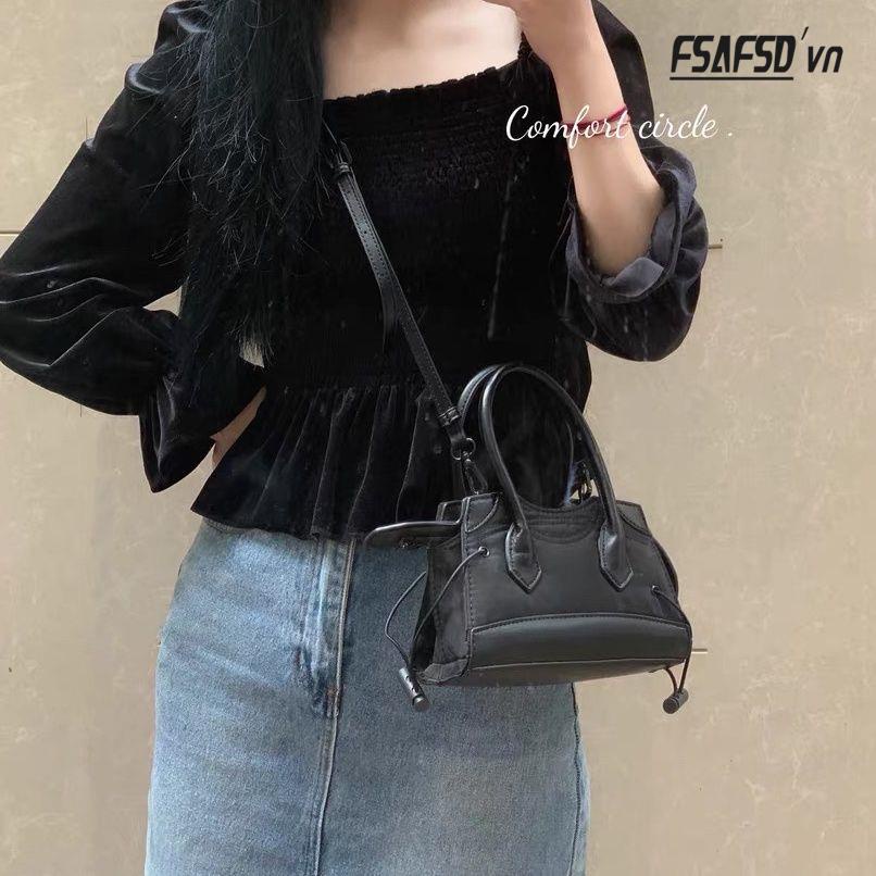 Túi Xách Tay Có Dây Rút Phong Cách Mới Mùa Thu 2022