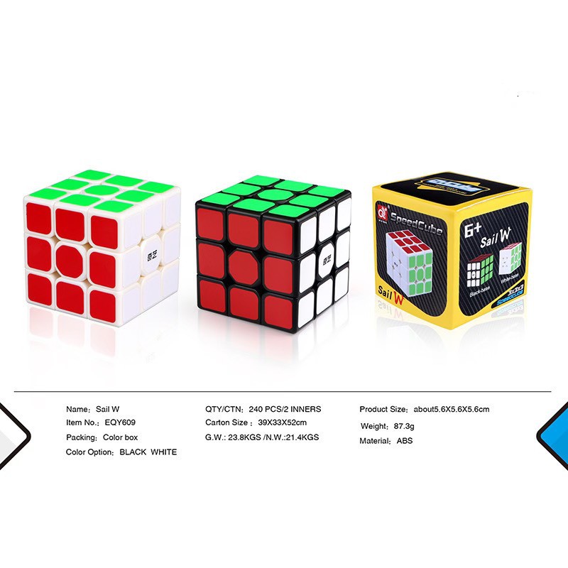 Đồ chơi trí tuệ Rubik 3x3 P338 QYCube Meilong 3 P333 MFJS Rubic 3 Tầng Stickerless Rèn Luyện Trí Não Cực Tốt