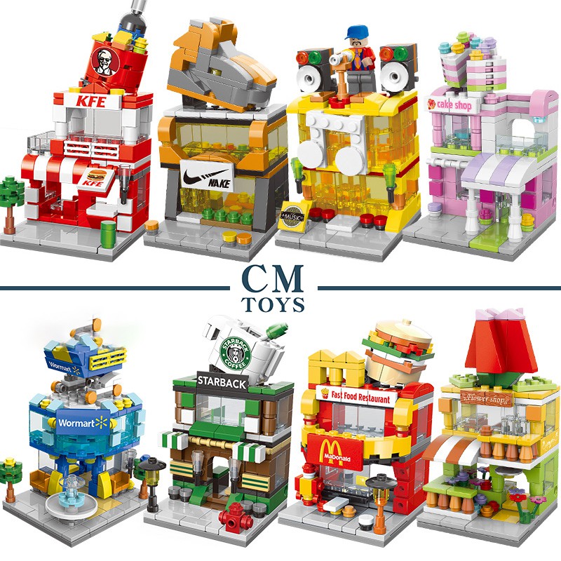 Bộ đồ chơi giáo dục LEGO hình tòa nhà dành cho bé