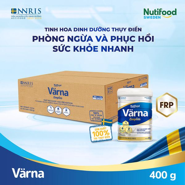 (Mẫu mới) Sữa bột Nutifood Varna Complete lon 400g  giúp xương chắc, cơ khỏe, tốt cho tim mạch, hỗ trợ trí nhớ