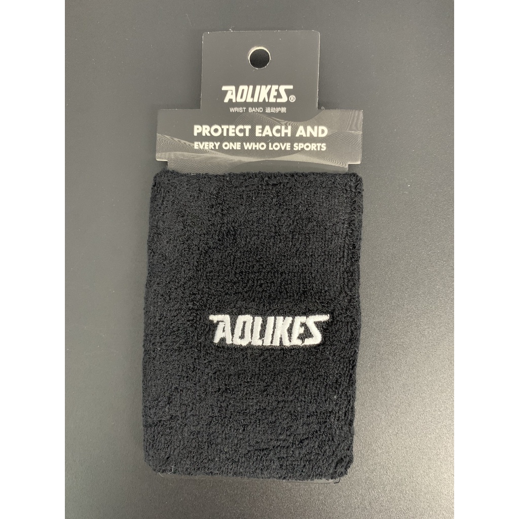 Bảo vệ cổ tay - Chặn mồ hôi tay 11cm Aolikes AL0235 chất cotton siêu thấm hút mềm mại - Fbsport