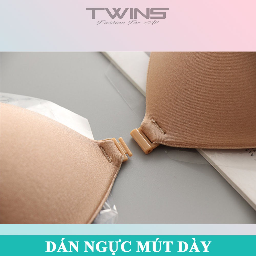 Áo ngực dán su nâng ngực cài trước đệm mút dày cúp A-B-C siêu dính bền đẹp tiện dụng mặc đầm hở lưng, hở vai