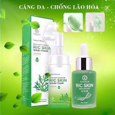 COMBO SERUM VÀ SỮA RỬA MẶT RIC SKIN LOẠI BỎ, NÁM, TÀN NHAN, MỤN DƯỠNG TRẮNG DA.AN TOÀN