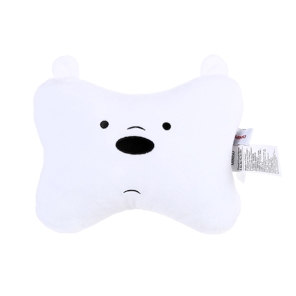 [Mã LIFEMALL991 giảm 10% đơn 99K] Gối tựa đầu hình xương họa tiết gấu nâu Miniso Bare Bears Plush 200g