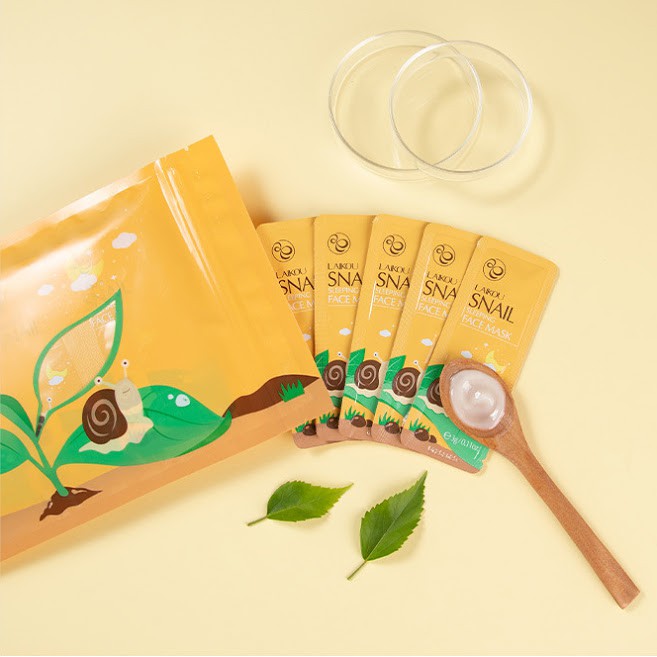 [Hàng mới về] Set 20 mặt nạ ngủ ốc sên Laikou giảm nếp nhăn se khít lỗ chân lông làm mịn da