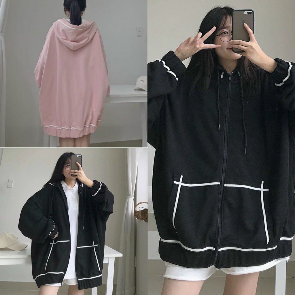 ÁO HOODIE - ÁO KHOÁC NỈ NGOẠI Dây full zip  HOOIDE MỚI CHẠY VIỀN CỰC ĐẸP