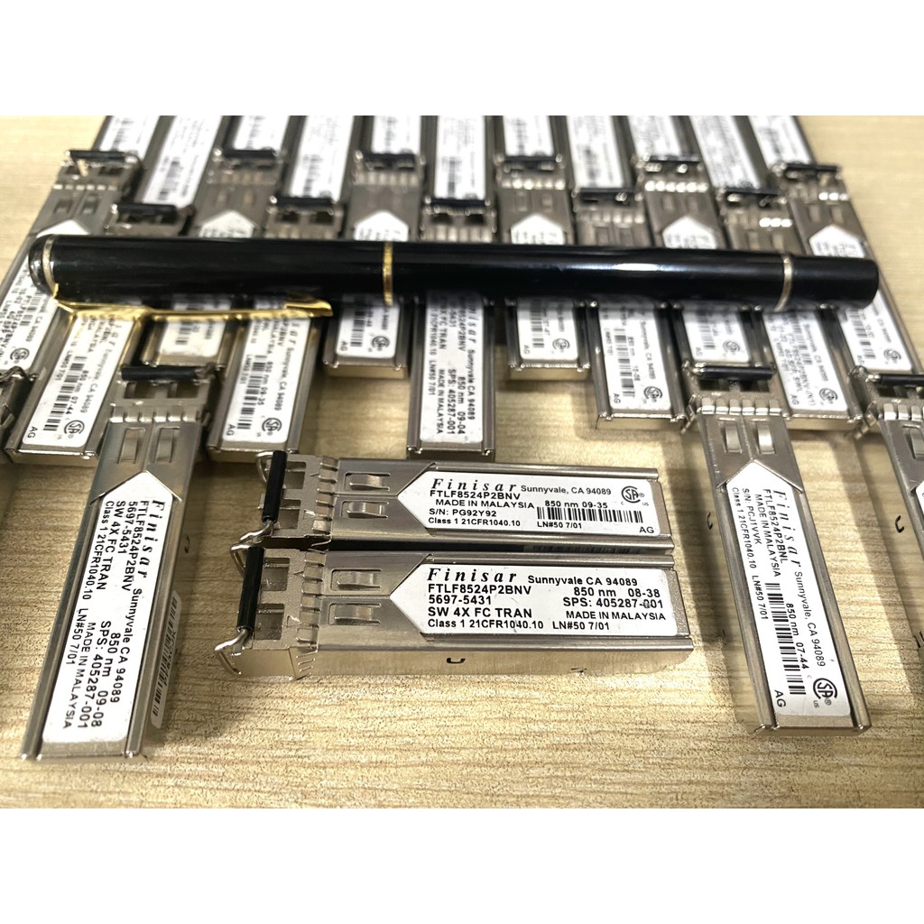 SFP Finisar 1000BASE-SX | Phụ kiện quang multi-mode, 2 core, 1Gbps, 850nm, truyền dẫn 500m.