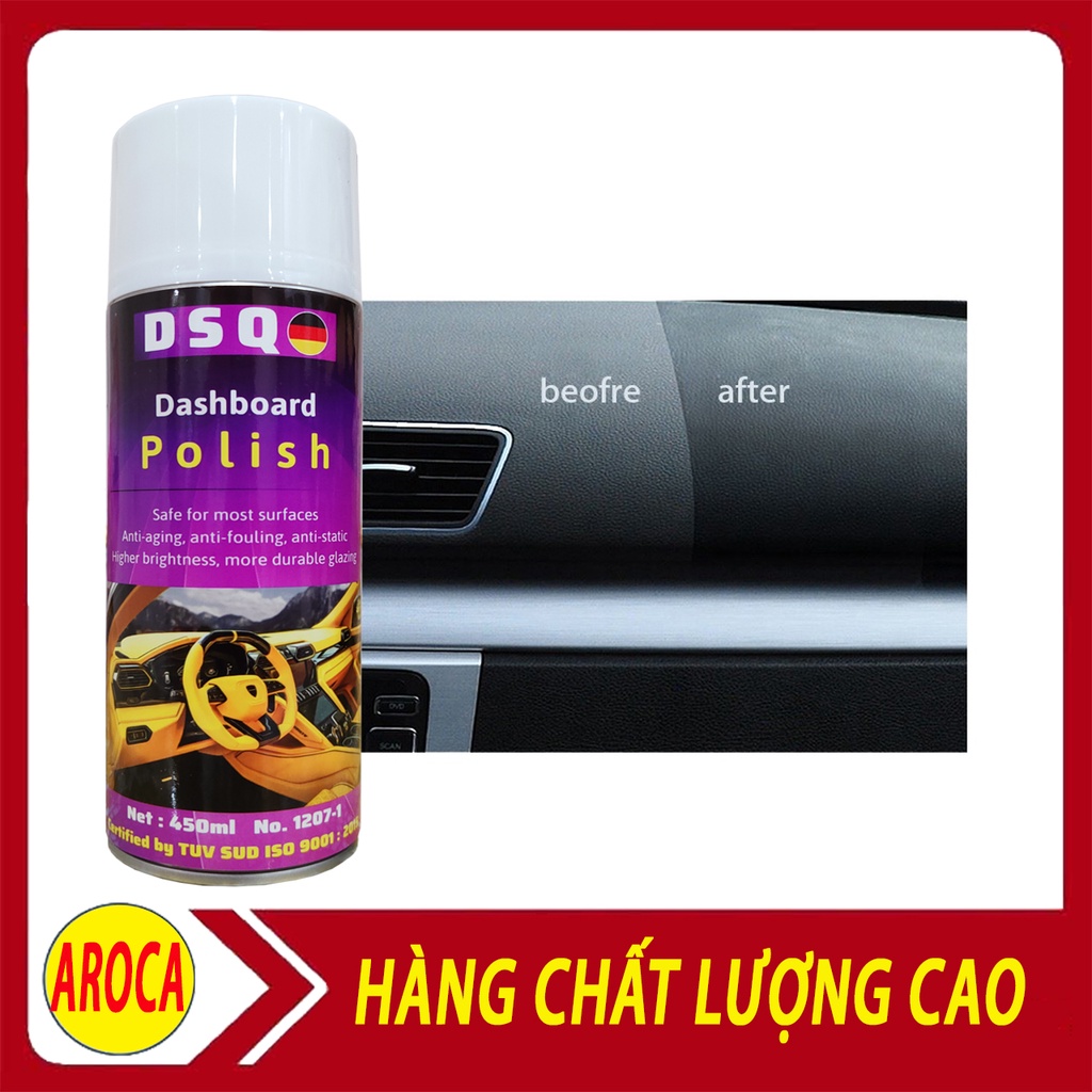 Dung Dịch Dưỡng Nhựa - Phục Hồi Làm Mới Ghế Da DASHBOARD WAXING 450ml AROCA