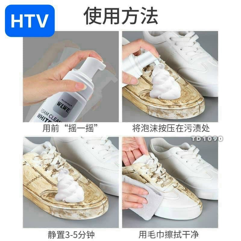 Chai xịt bọt làm sạch giày Sneaker 200ml - Chai xịt bọt làm sạch chuyên cho giày Sneaker, Tẩy trắng giày Sneaker