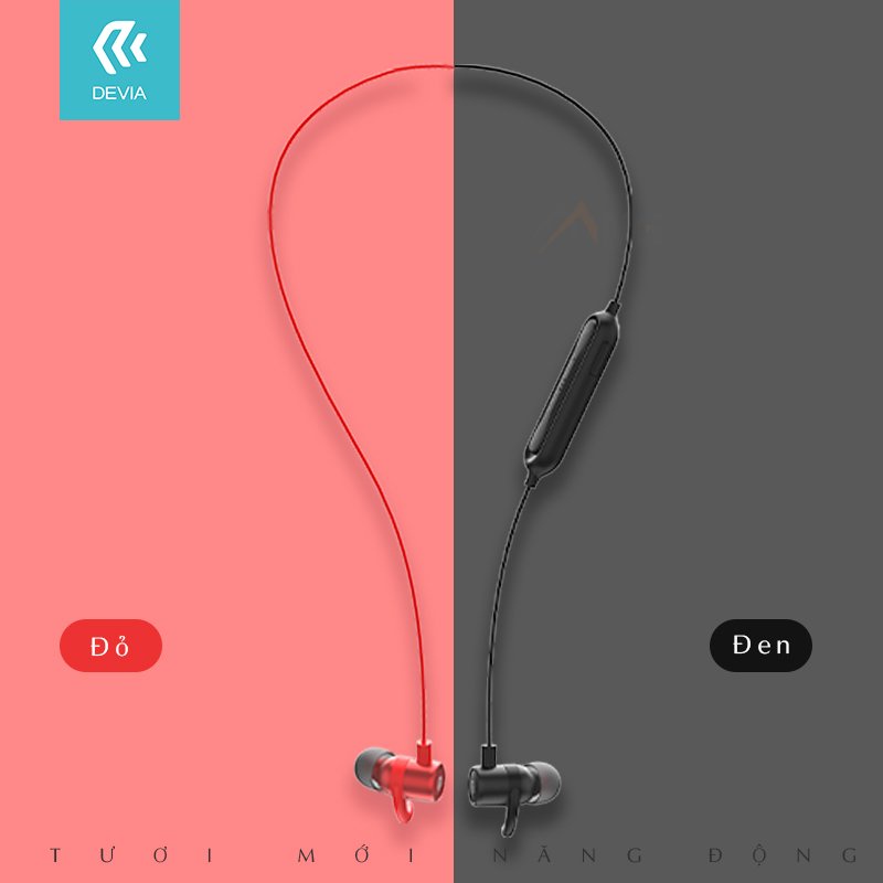 Tai nghe bluetooth không dây Thể thao DEVIA Lattice sport pin sử dụng liên tục 4h hàng chính hãng bảo hành 1 năm