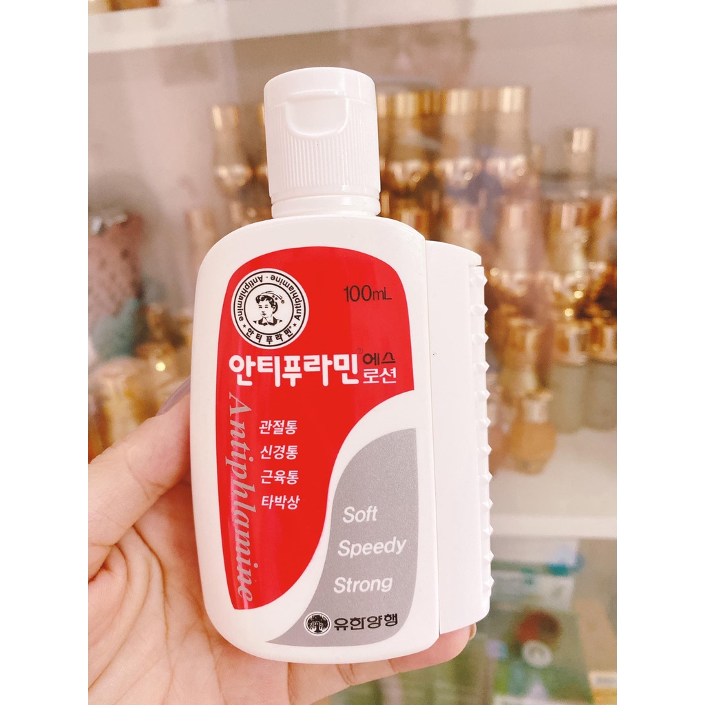 MẪU MỚI_Dầu nóng xoa bóp Hàn Quốc Antiphlamine 100ml_Dầu nóng có con lăn massage
