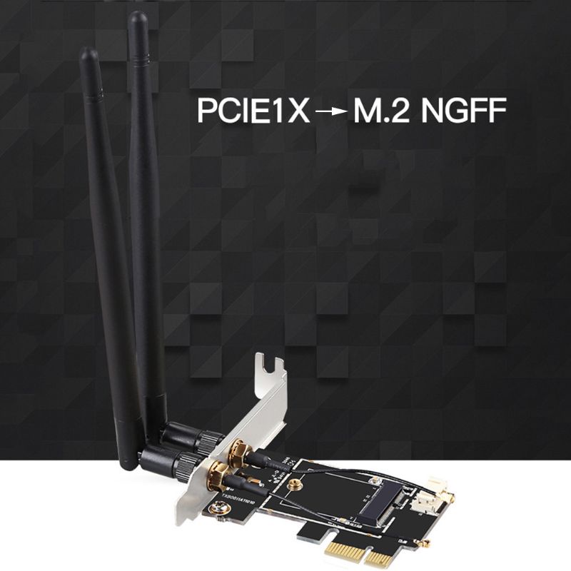 Psy Wireless Card to pciE-1X to NGFF-Ekey PCIE Laptop Pc WIFI WLAN Card Adapter