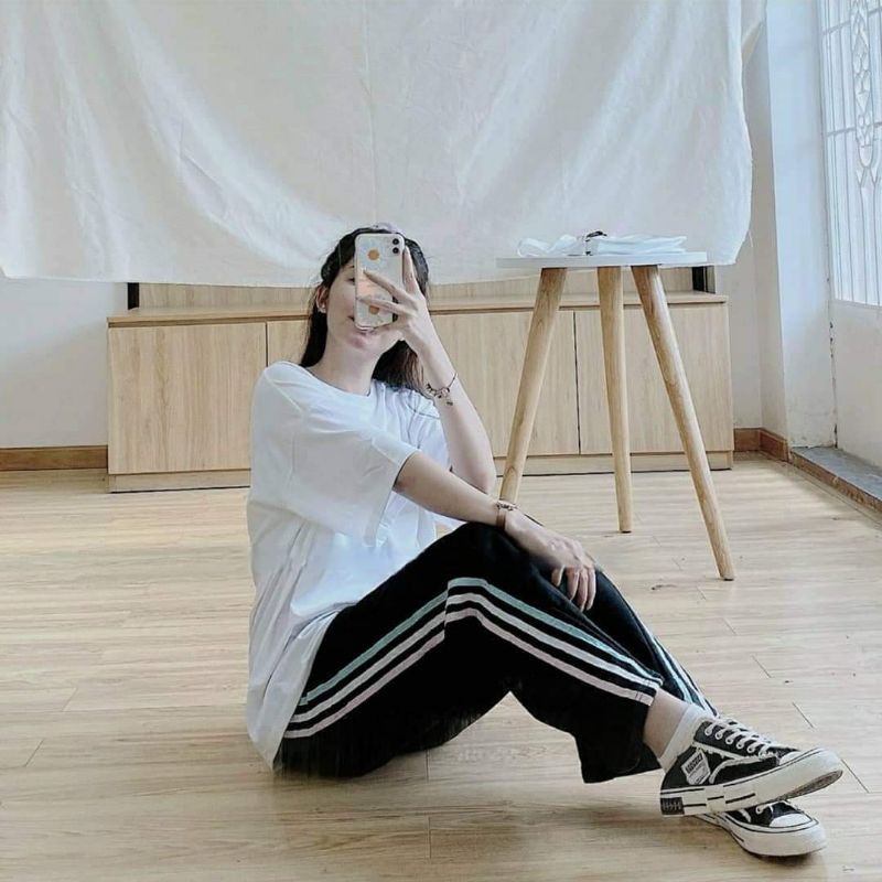Quần phối màu 3 Line Color Pant Ulzzang (Ảnh thật)