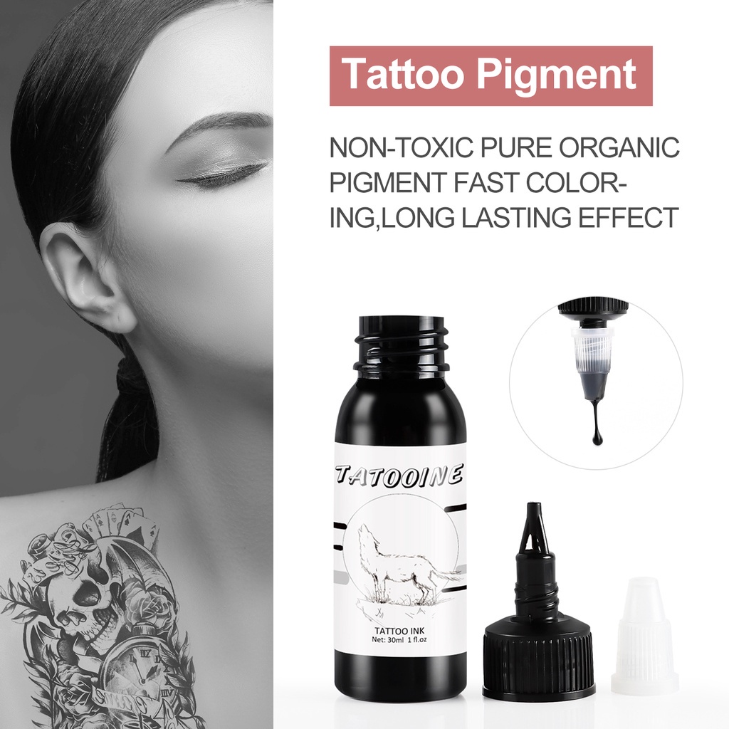 Máy Xăm Cầm Tay Màu Đen 30ml Kèm Mực Xăm Cơ Bản