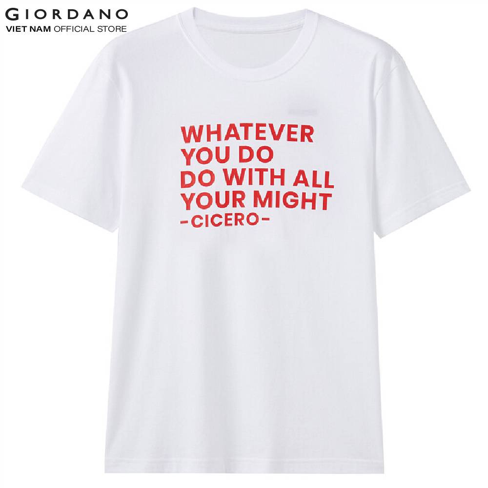 Áo Thun Nam In Slogan Giordano 01090215