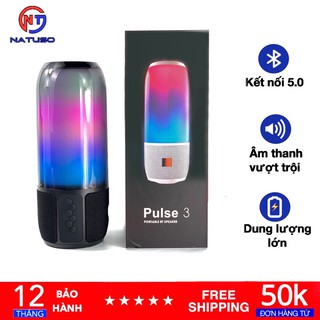 Loa bluetooth cầm tay nghe nhạc không dây Pulse 3 hiệu ứng led nháy theo nhạc, âm thanh chân thực, bass siêu trầm