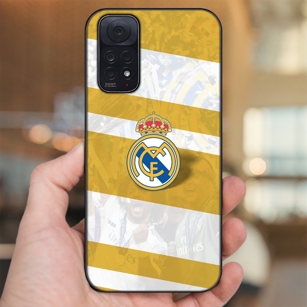 Ốp lưng Xiaomi Redmi Note 11, Note 11s viền đen in hình Real Madrid