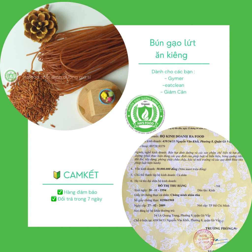 Bún gạo lứt giảm cân hafood cho người ăn kiêng, eatclean, không có hóa chất | BigBuy360 - bigbuy360.vn