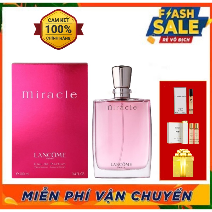 ~ 𝐍ướ𝐜 𝐇𝐨𝐚 𝐔𝐒𝐀 ~  Nước hoa  nữ Lancome Miracle EDP 100ml lưu hương 12h