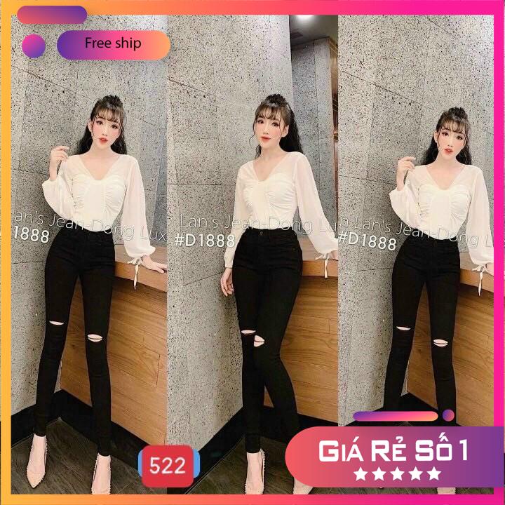 (GIÁ SIÊU RẺ) SIÊU PHẨM 4 Mẫu Quần Jeans Nữ Tối Màu Lưng Cao, Quần Bò nữ Cạp Cao Co Giãn tôn dáng chuẩn from