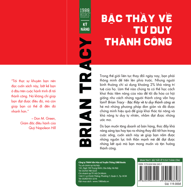 Sách Brian Tracy - Bậc Thầy Về Tư Duy Thành Công