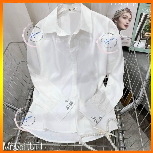Áo Sơ Mi Nữ Oversize Tay Chữ Dáng Rộng Tay Phồng Điệu Đà Nữ Tính Hanva