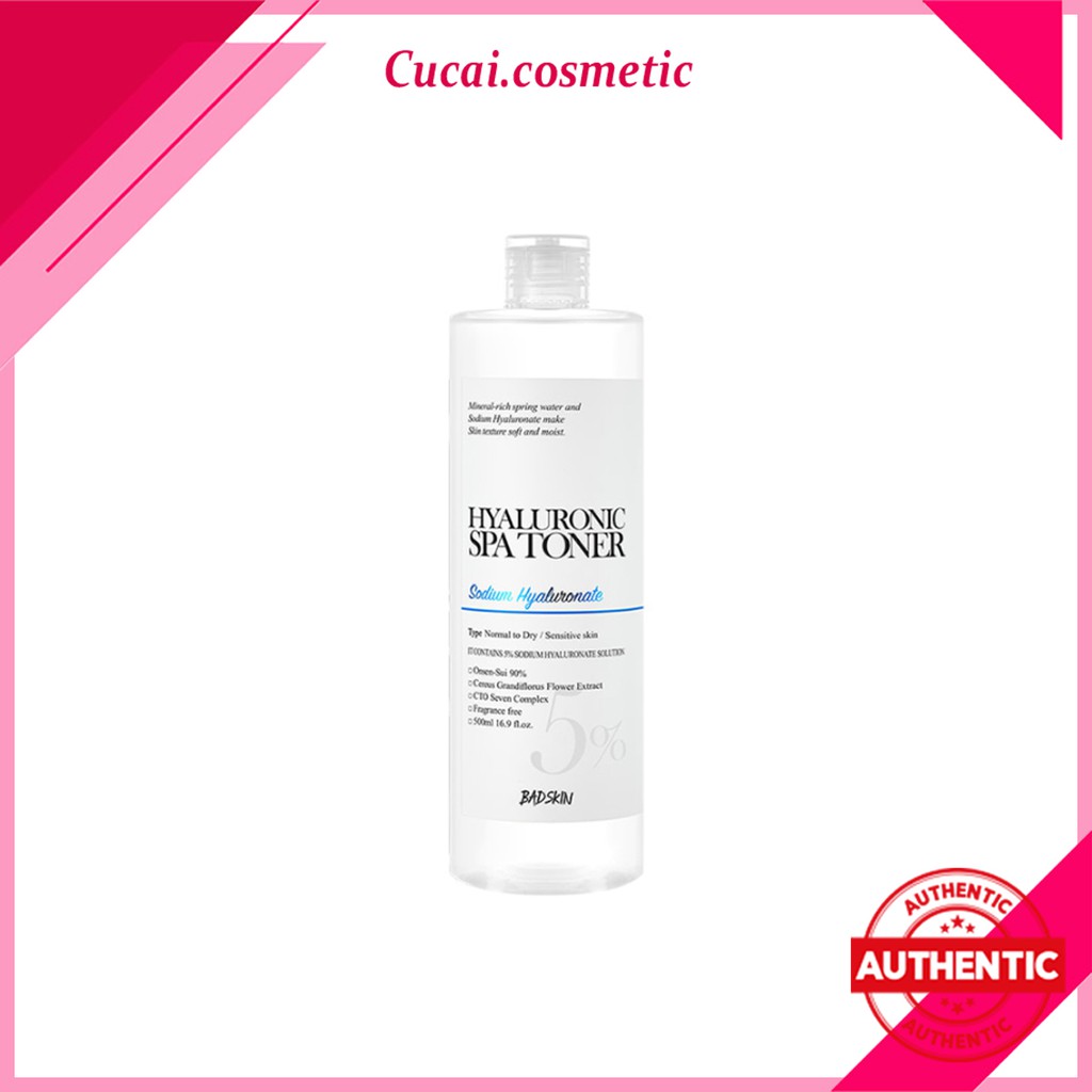 Nước hoa hồng Badskin Hyaluronic Spa Toner 500ml