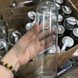 Binh nước thủy tinh có quai sách500 ml