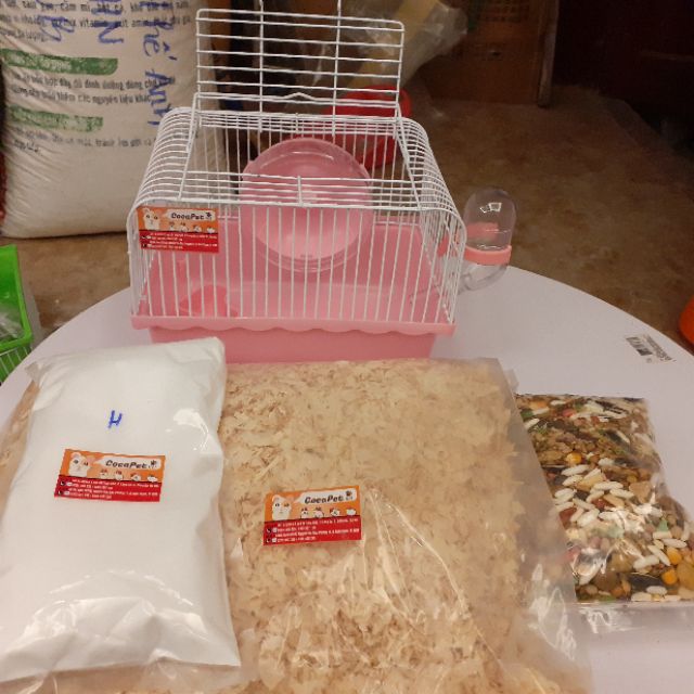 1 lồng + 1 cát + 1 mùn thơm + 500 g thuc ăn