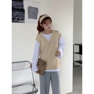 Áo gile len nhiều màu basic ulzzang Hàn Quốc [Yannie]