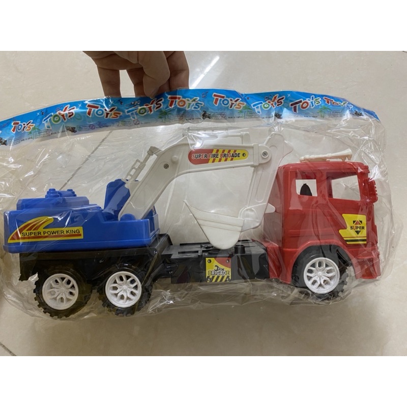 Ô tô cần cẩu cỡ To cho bé, đồ chơi ô tô máy xúc