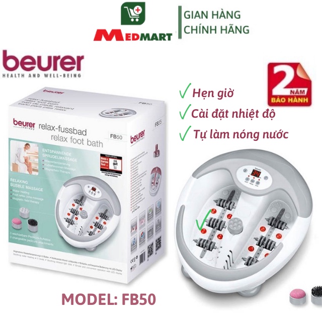 Bồn Ngâm Chân Massage Đa Năng Hồng Ngoại Beurer Đức FB 50 Bảo Hành 02 Năm - Medmart