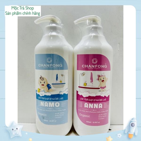 Sữa tắm gội hữu cơ (organic) toàn thân cho bé sơ sinh hương Tuyết Tùng CHANFONG - Namo và Anna nhập khẩu Thái lan