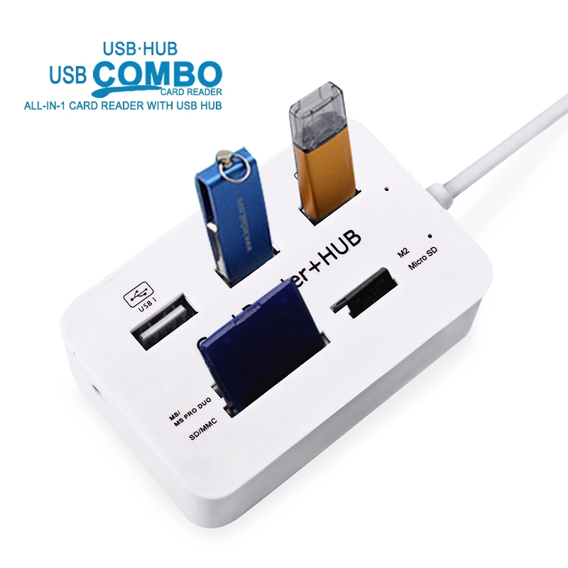 Đầu Đọc Thẻ Nhớ 3 Cổng Usb 3.0 Sd Tf M2 Ms