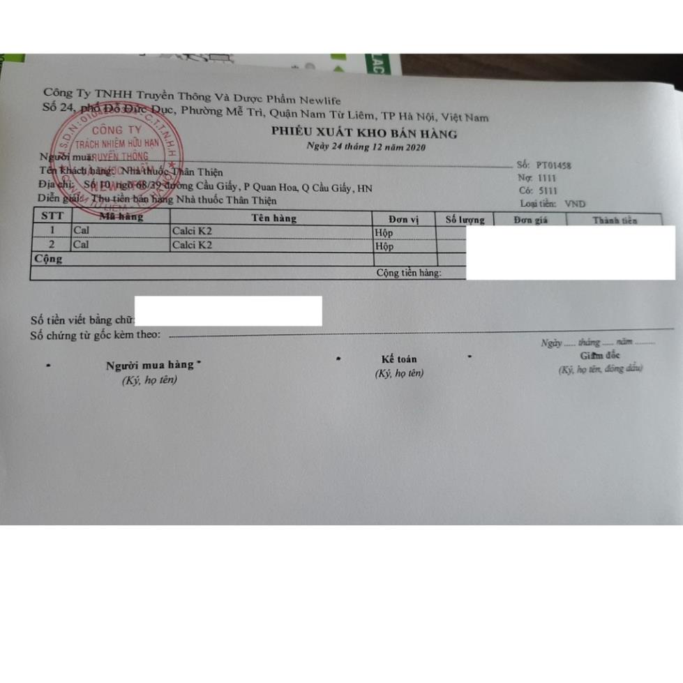 Calci K2 - Hỗ trợ bổ sung Canxi ngăn ngừa loãng xương, giảm thoái hóa khớp, giúp xương chắc khỏe