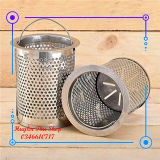 Dụng cụ lọc rác bồn rửa chén inox lồng sâu có quai cầm