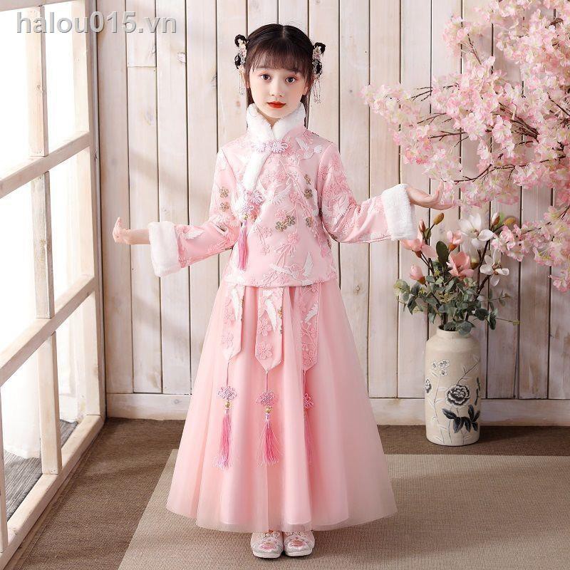 Bộ Váy Hán Phục Trung Hoa Xinh Xắn Cho Bé Gái 2021