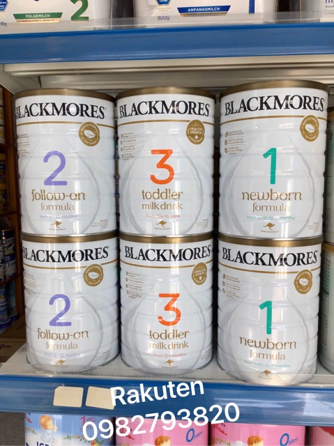 Sữa BLACKMORE 900gr đủ 3 Số 1,2,3 hàng của Úc, Date mới - BLACKMORES
