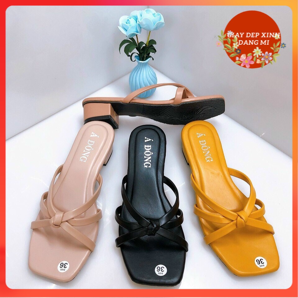 Dép gót 3p quai rút 3 cọng kiểu mới, DD-0293-Giaydepxing,dangmi