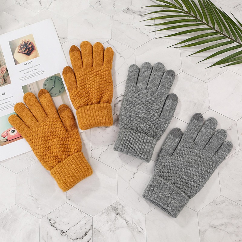 Găng Tay Len Giữ Ấm Cảm Ứng Màn Hình Điện Thoại Tiện Dụng