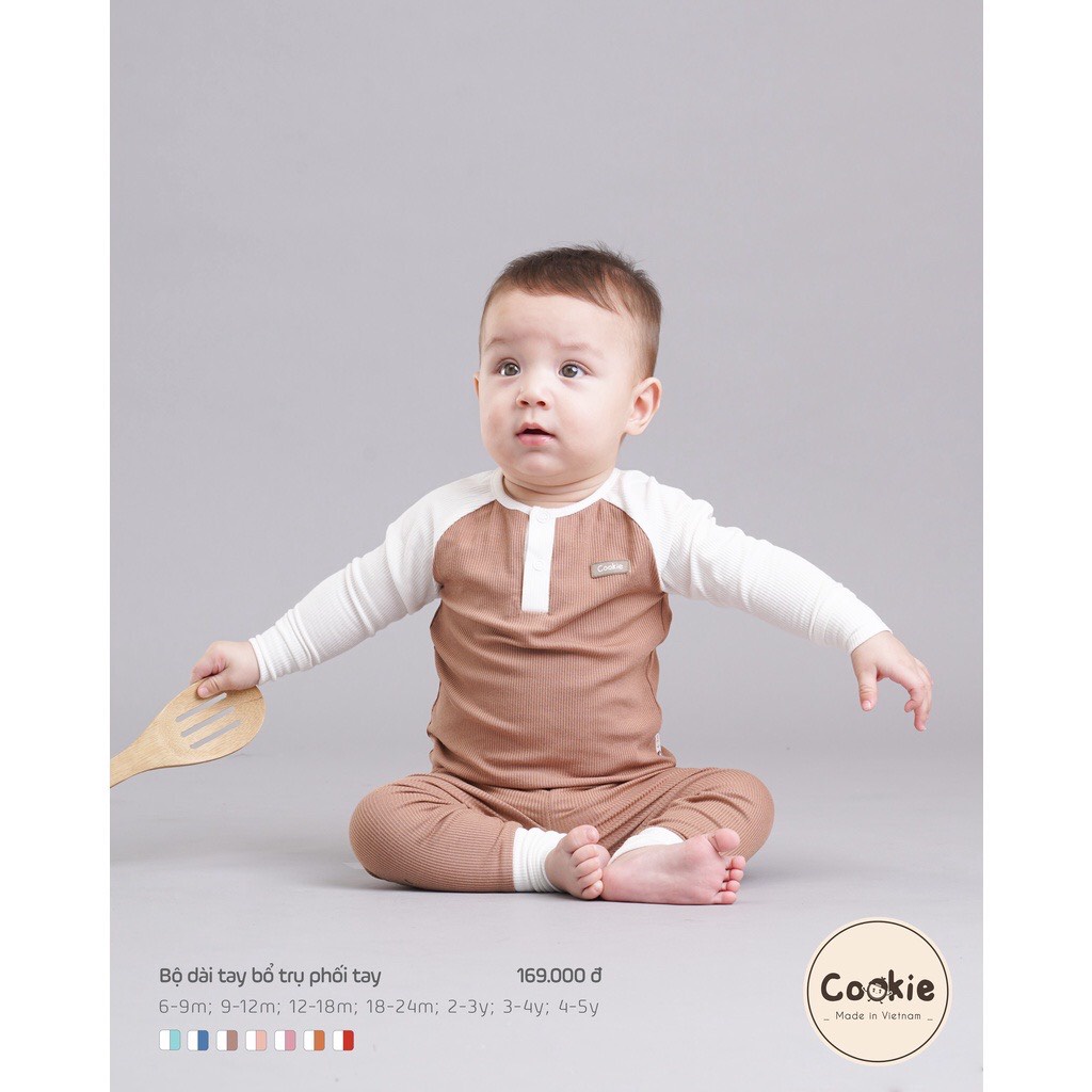 Cookie - Bộ dài tay bổ trụ dài tay phối màu cho bé từ 6 tháng đến 5 tuổi
