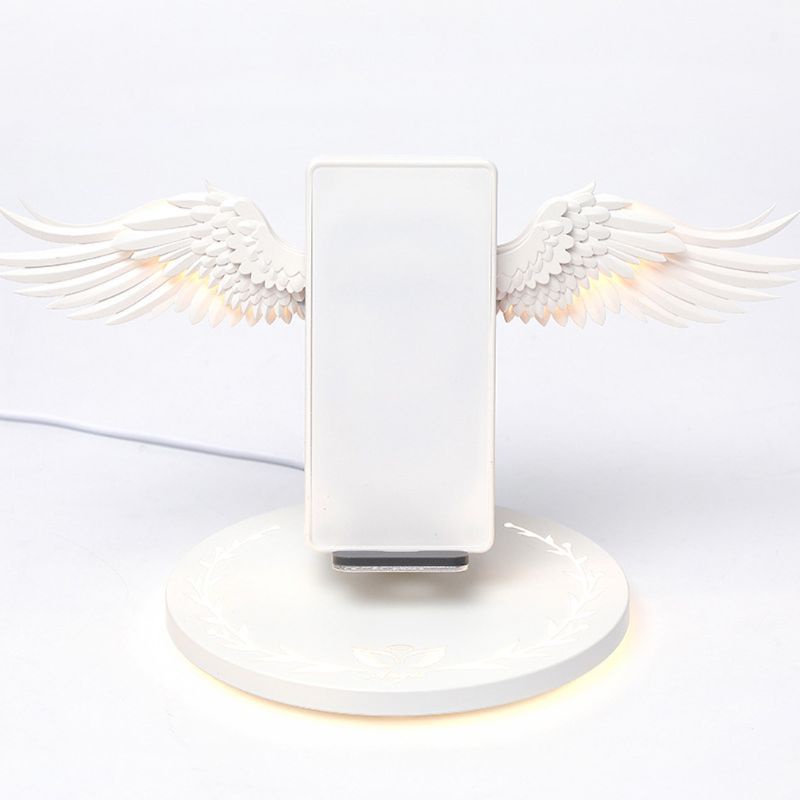 (3C) Giá Đỡ Sạc Không Dây 10w Hình Cánh Thiên Thần Cho Iphone Samsung Huawei Xiaomi Mobile Phone Điện Thoại