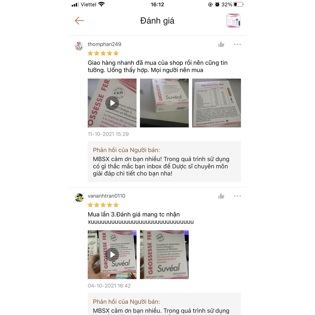 Vitamin Tổng Hợp Cho Bà Bầu Suvéal Grossesse - Fer