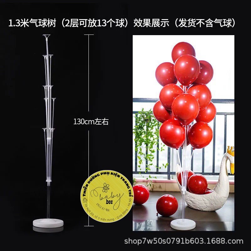 Trụ bóng bay cao 1,3m 13 nhánh trang trí sinh nhật- Baby bee