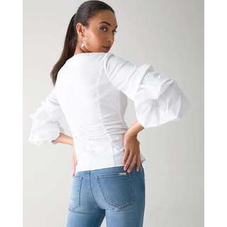 Áo sơ mi nữ Express cổ Tim kèm belt KAMI