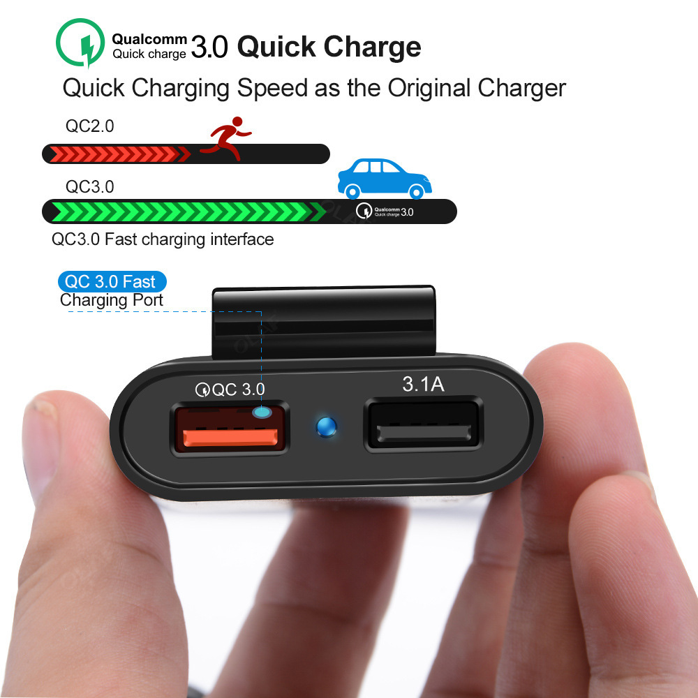 Cáp Sạc Nhanh Qc 3.0 4 Cổng Usb Cho Điện Thoại