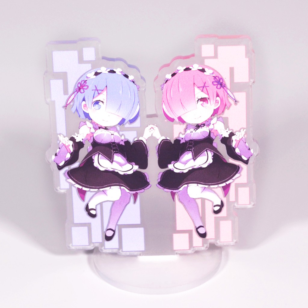 [thanh lý bán lỗ]Standee Tượng Mica Anime chibi 10cm - Re:Zero [AAM] [PGN20]