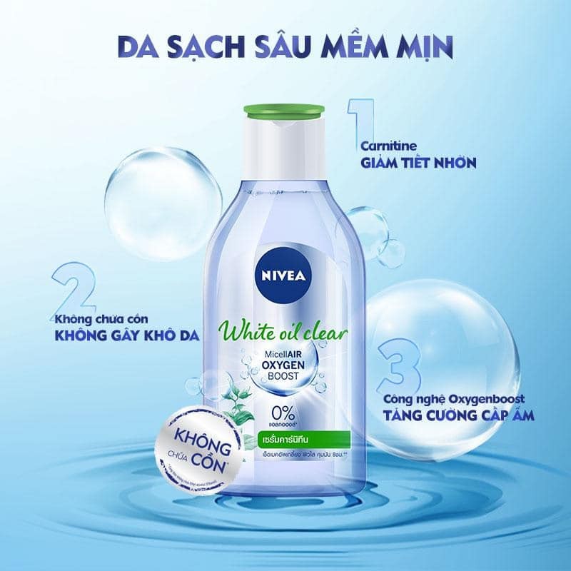 Nước Tẩy Trang Kiểm Soát Nhờn NIVEA White Oil Clear Micellar Water - 400ml