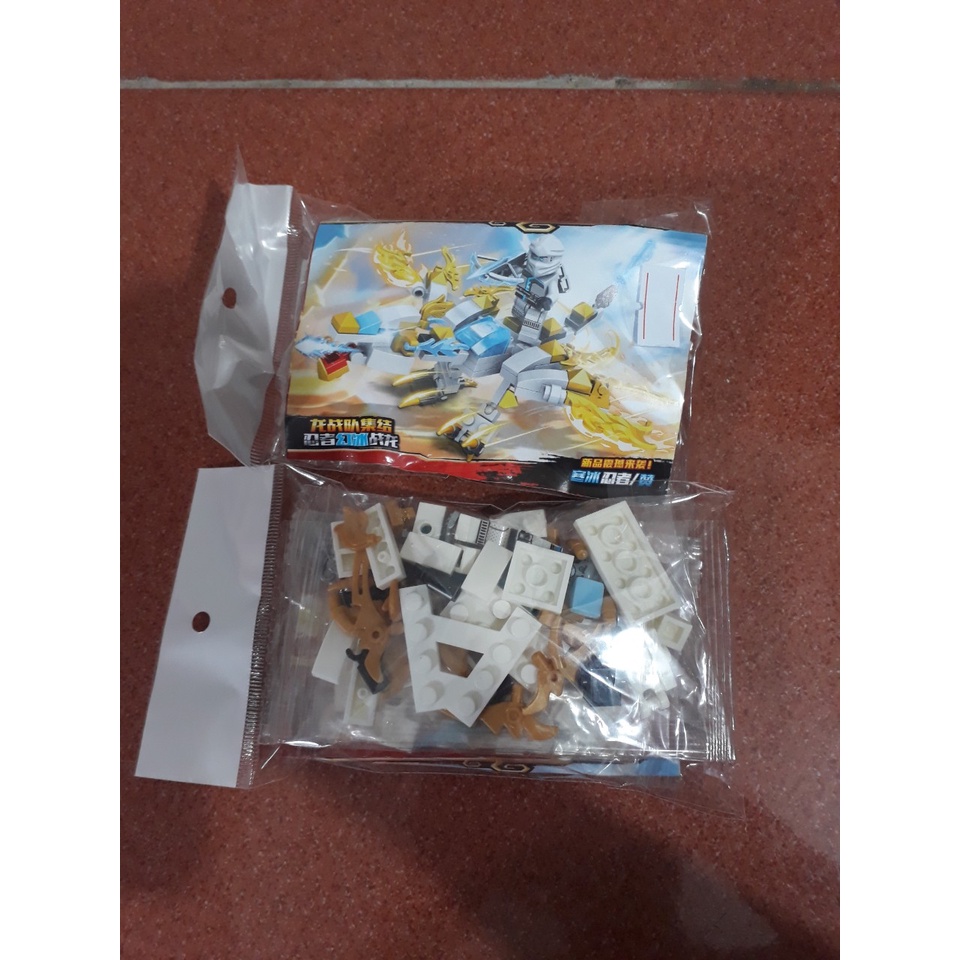 Xếp hình lego rồng kèm chiến binh ninja, mẫu xe thông minh