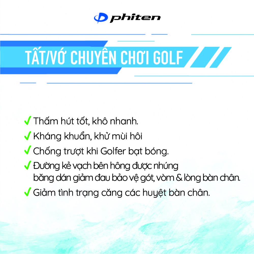 Tất golf chuyên dụng Phiten golf socks (socking)